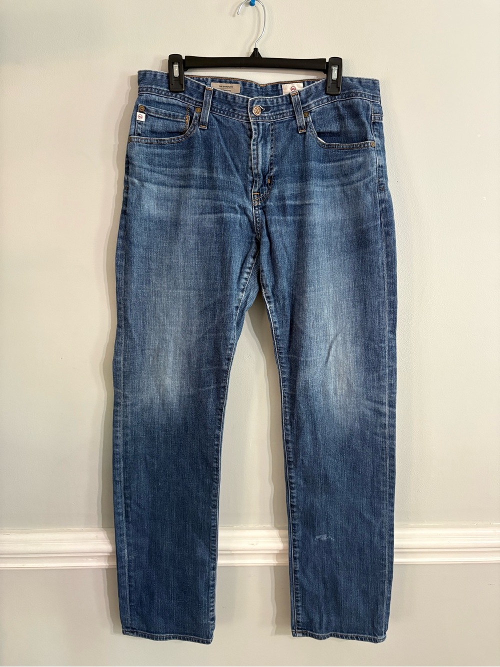 AG Adriano Goldschmied The Graduate Jeans Men’s 33R Tailored Medium Wash Denim